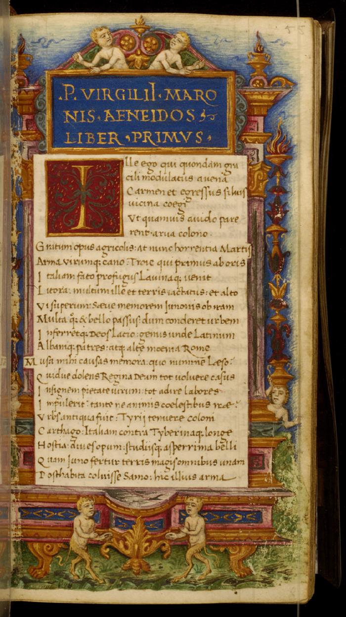 Strona z renesansowego wydania Eneidy, ok 1470