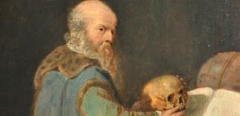 Scena vanitas z uczonym